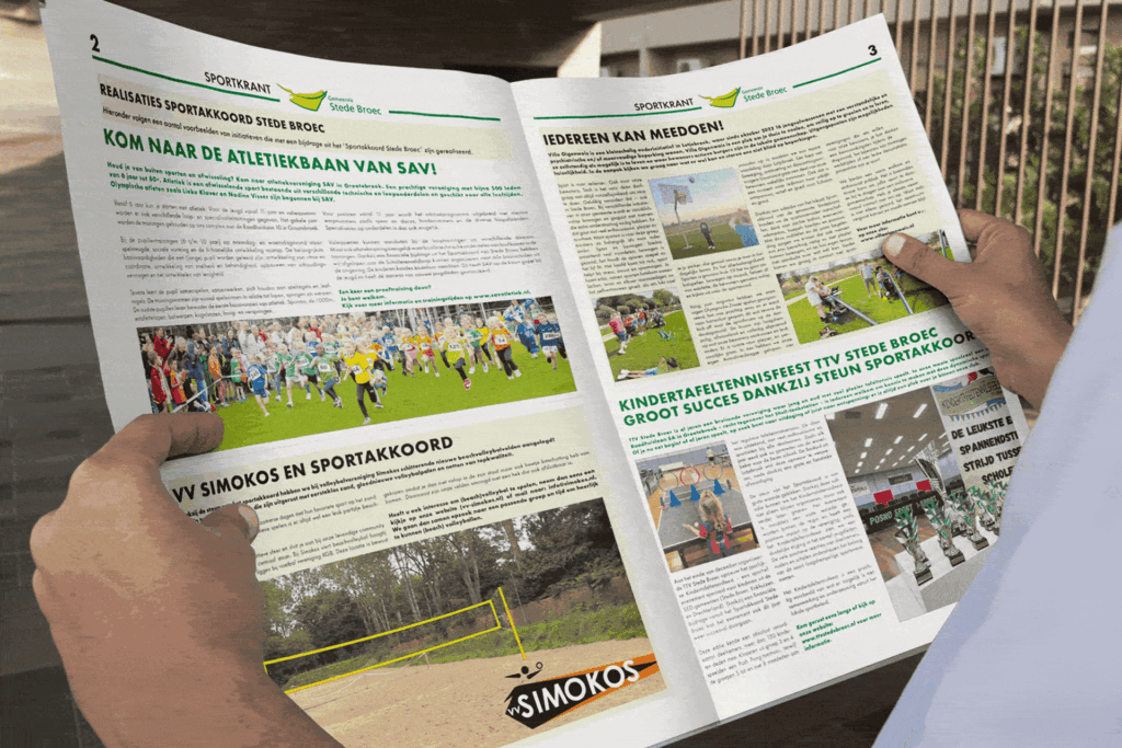 Sportkrant 2025 in opdracht van Gemeente Stede Broec